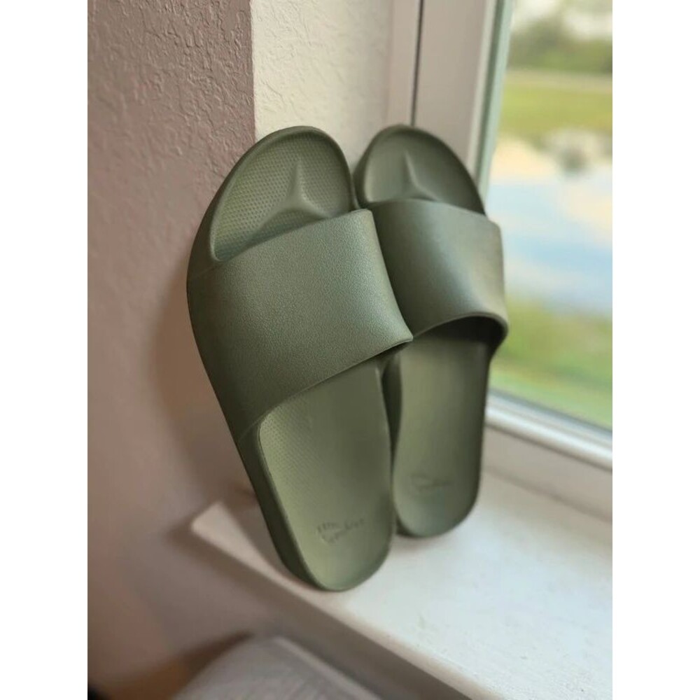 Archie’s Arch Support Slide Sandals in Olive Green Men’s 8 | Women’s 9 - Picture 6 of 12